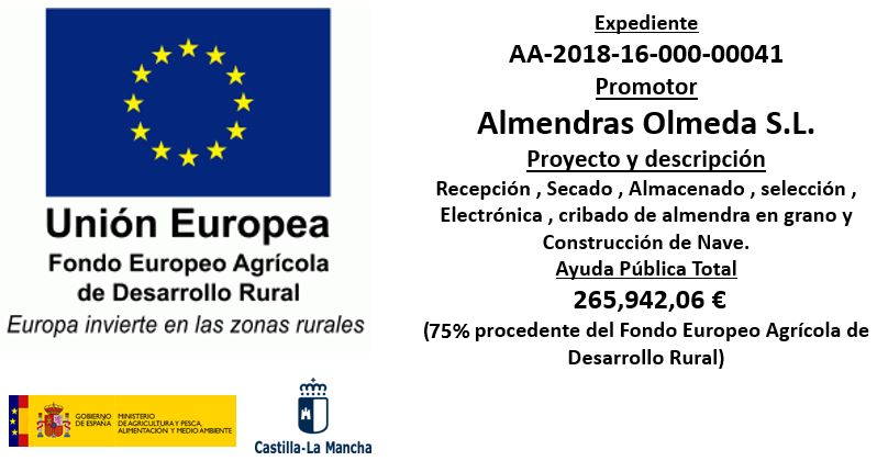 Almendras Olmeda - Fondo Europeo - 1