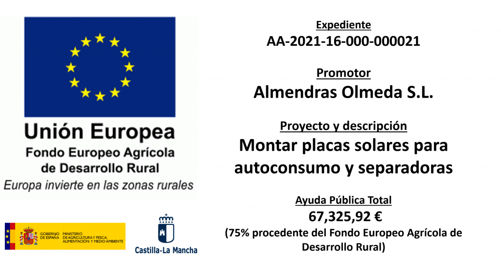 Almendras Olmeda - Fondo Europeo - 2